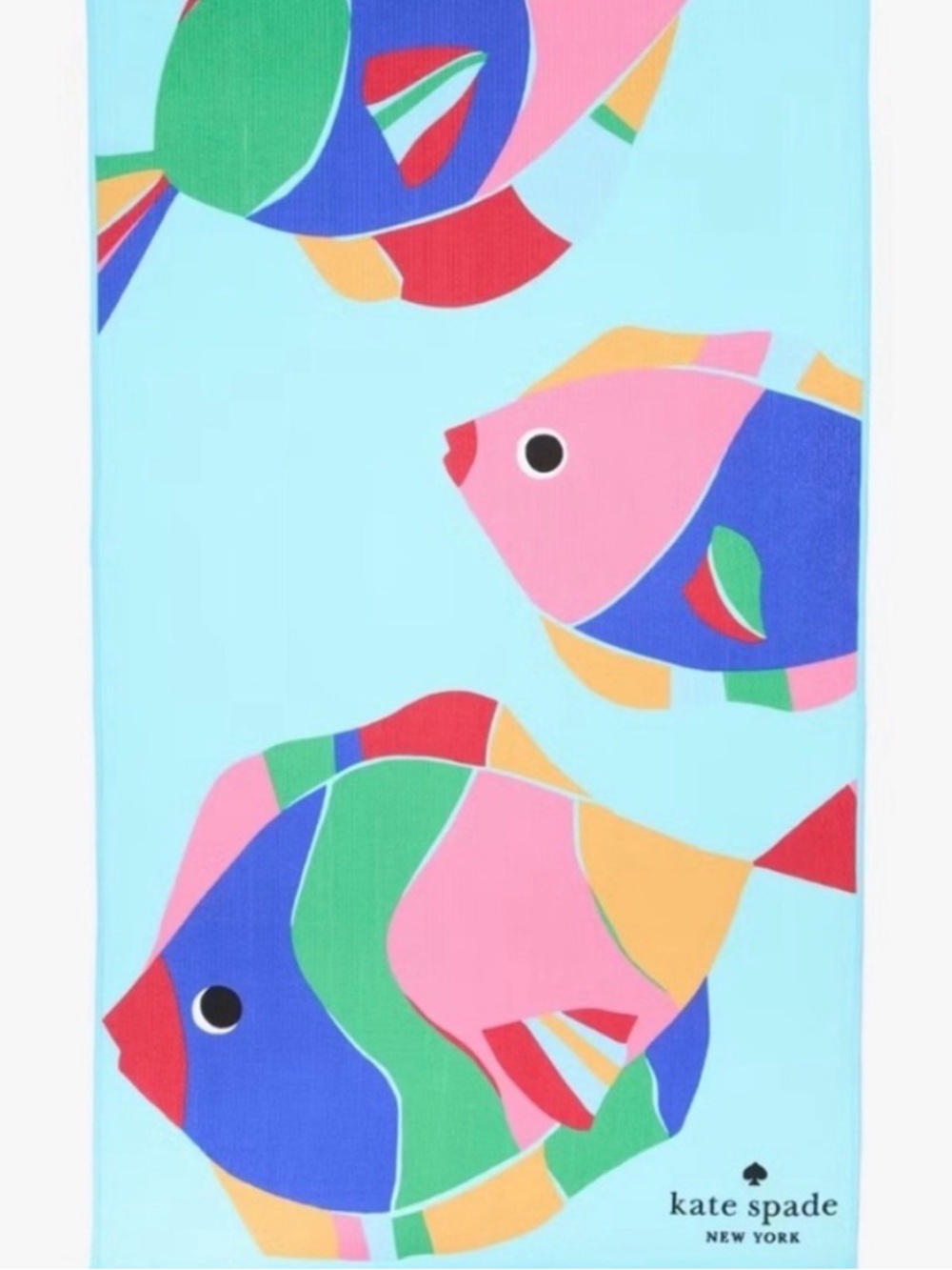 New in bag! kate spade tropical fish Beach Towel - Light Blue Accent - Picture 2 of 4